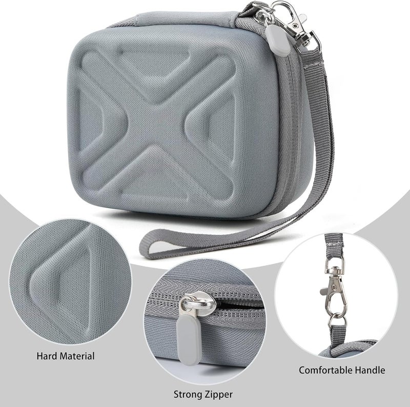 BLK8IGHT Digital Camera Case for AbergBest 21 Mega Pixels 2.7" LCD Rechargeable HD/Kodak Pixpro/Canon PowerShot ELPH 180/190/Sony DSCW800/DSCW830 Cameras, Travel Carrying Protective Case for Camera- Grey - Image 4